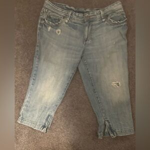 Armani Exchange Blue Ankle Cropped Jeans